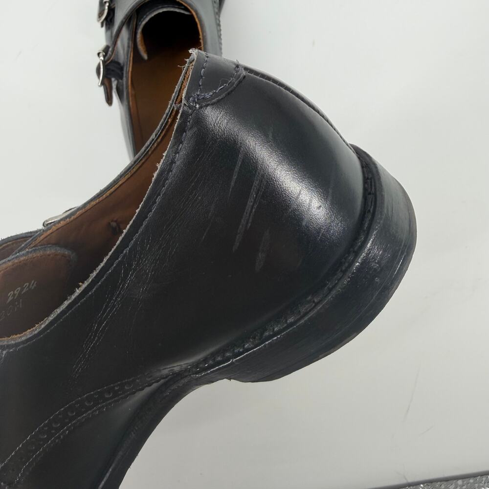 Allen Edmonds "St. John's" Double Monk Strap Bench Welt Loafers 10.5 D Black - Picture 14 of 16
